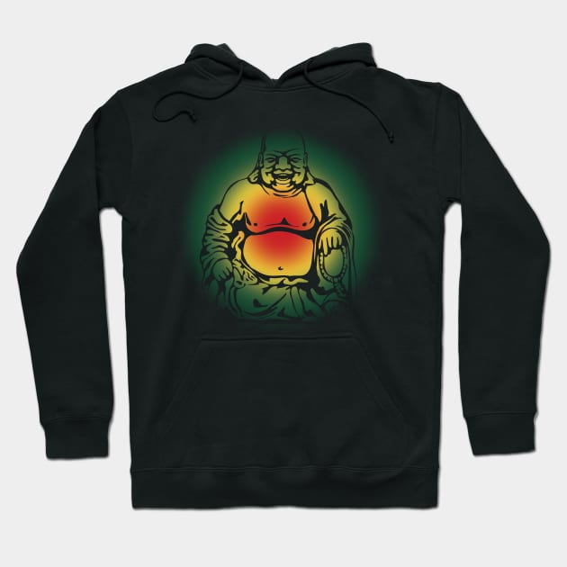 Laughing Rasta Buddha Hoodie by sandersart